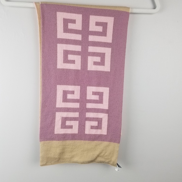 Givenchy Accessories - Givenchy Color Block Logo Wool Scarf